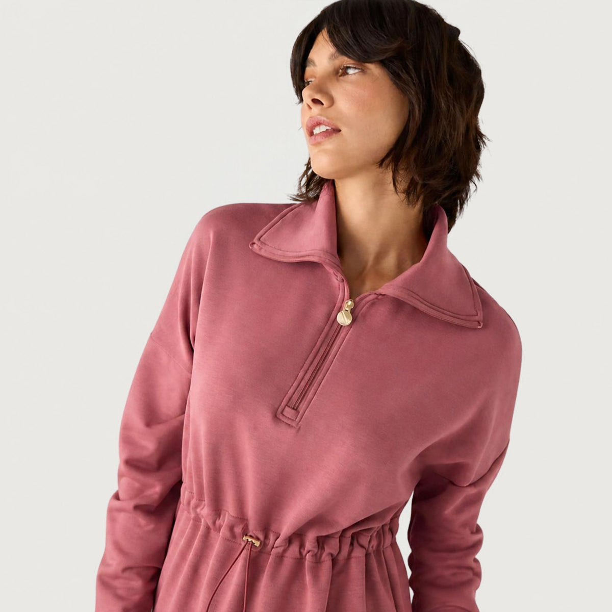 Felpa con mezza zip felpata Ysabel Mora 70741