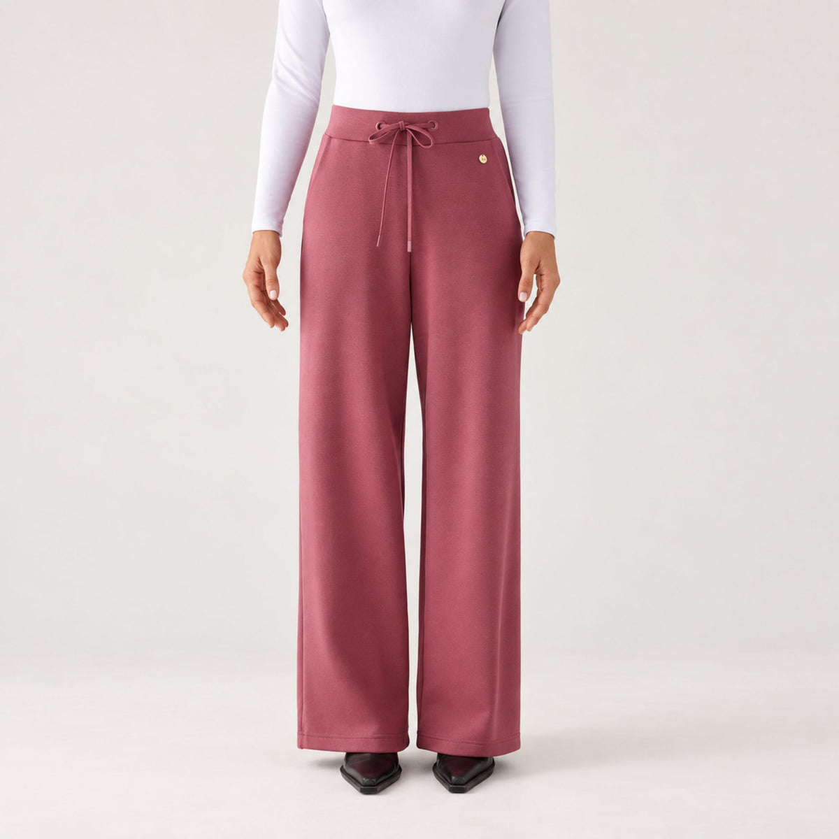 Pantalone vita alta gamba dritta felpato Ysabel Mora 70743
