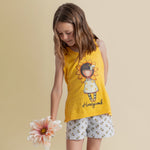 Pigiama bambina Santoro Gorjuss 55634 cotone giallo ape