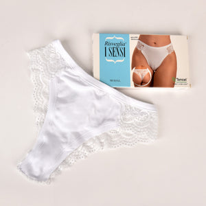 Slip brasiliana Risveglia i sensi 456 cotone modal e pizzo 6 pz