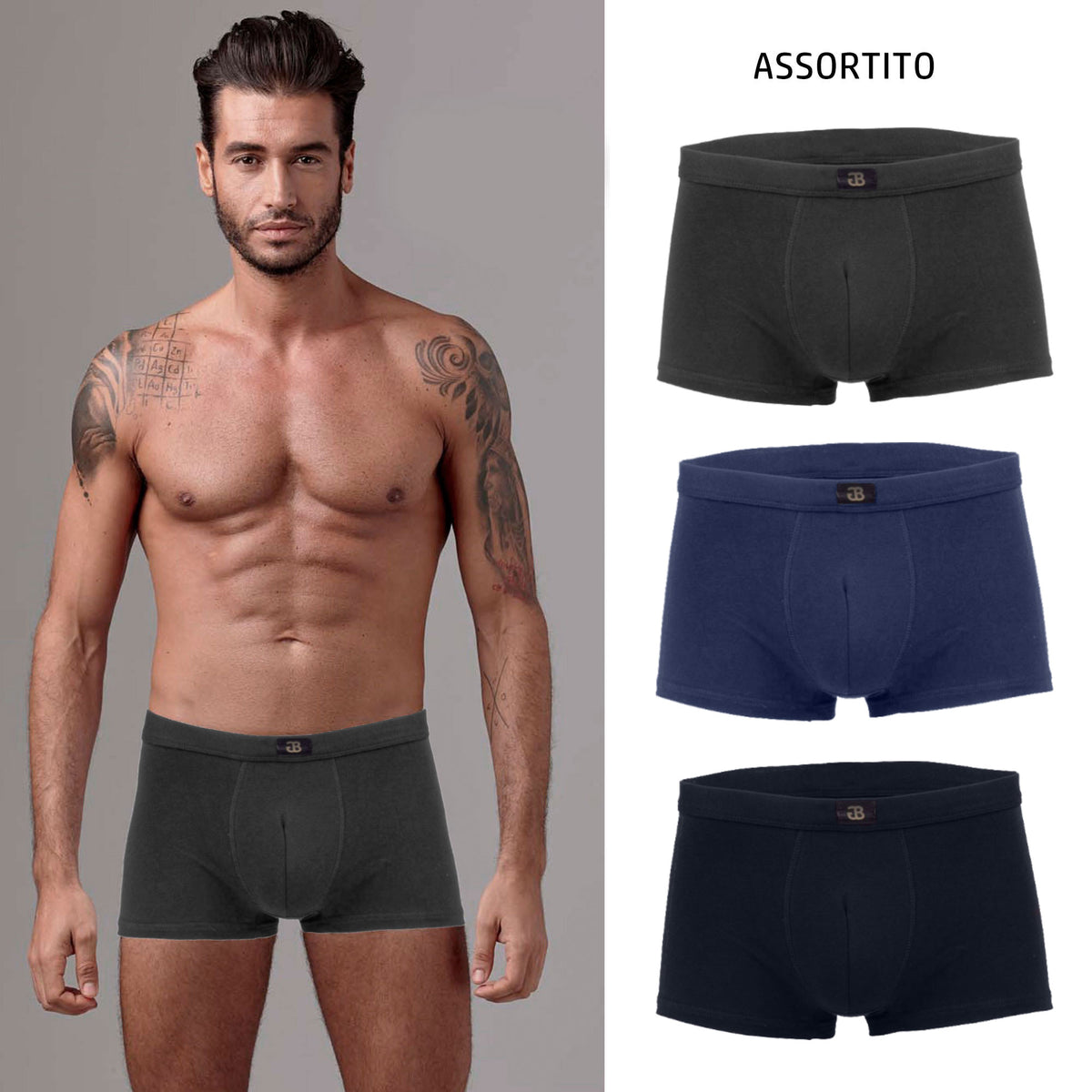 Boxer uomo Slight Loris con elastico logato 3 pz.