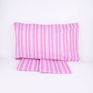 Completo letto Pompea Tidy lenzuola sopra sotto con angoli federa rosa