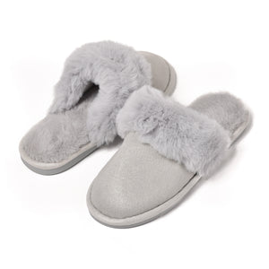 Pantofole chiuse Preziosa ecopelliccia 0048 grigio