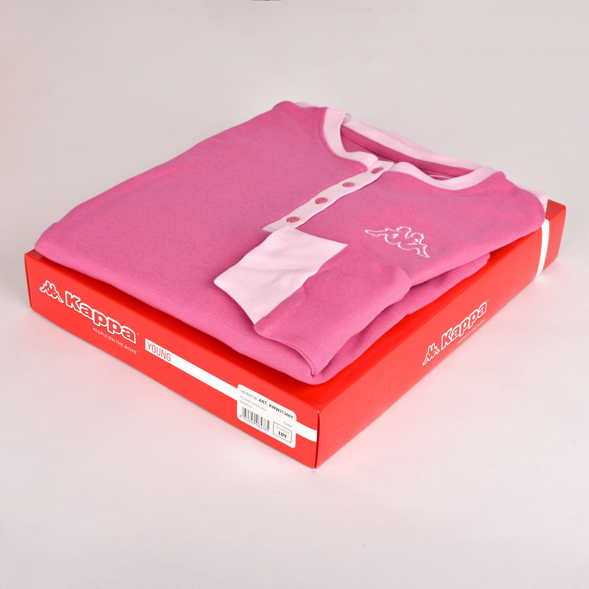 Pigiama bambina ragazza Kappa caldo cotone fuxia 21366
