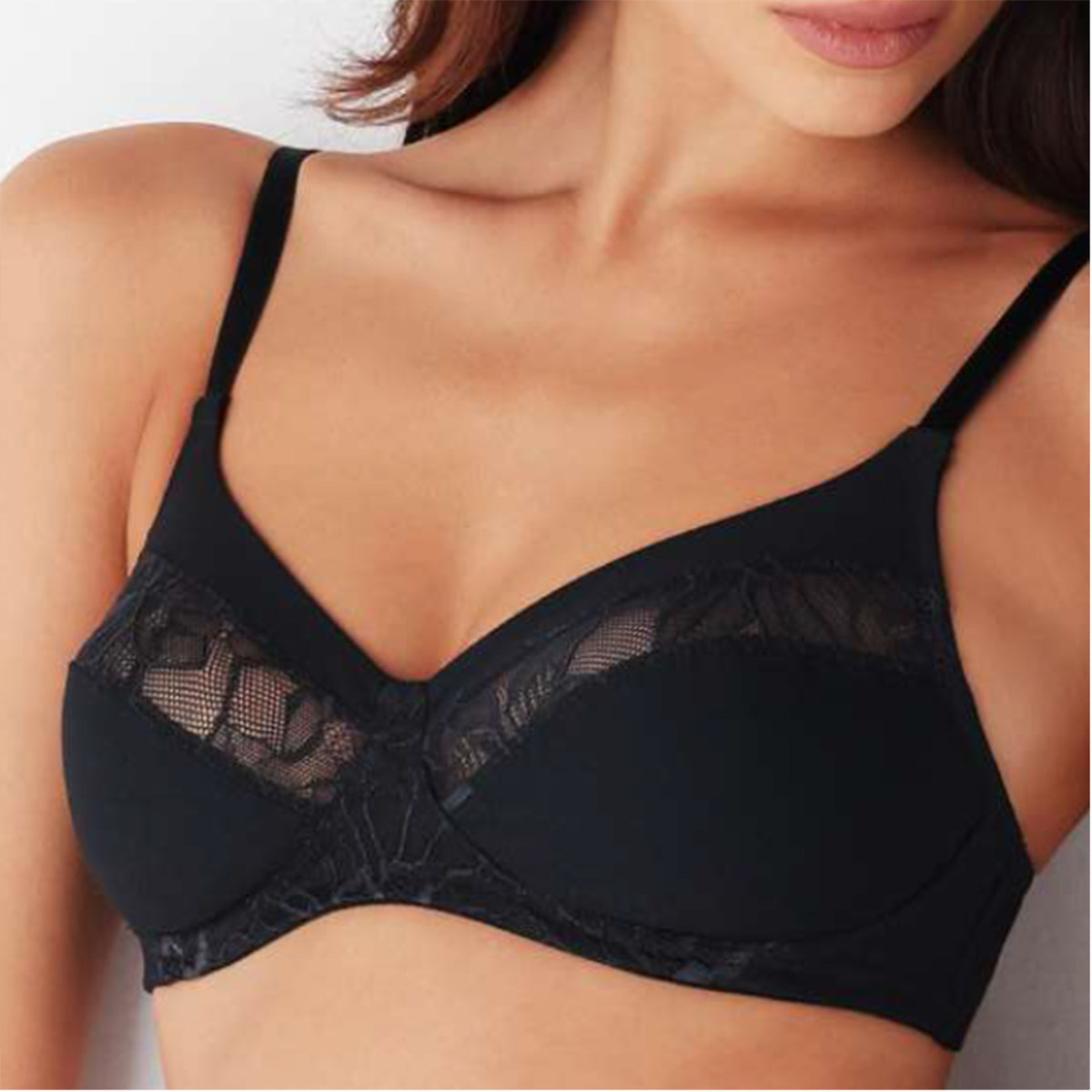 Reggiseno Cotonella ADB19 senza ferretto cotone elasticizzato e pizzo