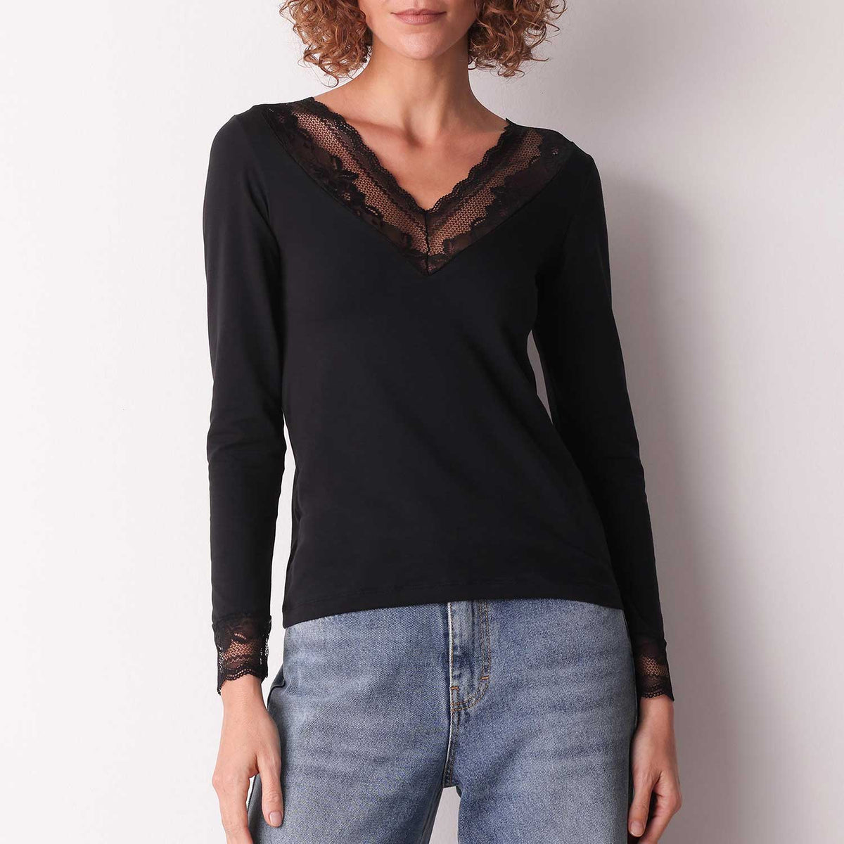 Maglia donna scollo a v in cotone Cotonella ADD11