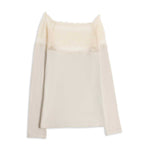 Maglia donna a barchetta pizzo e cotone Cotonella ADD12