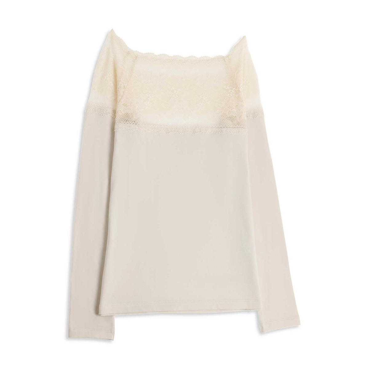 Maglia donna a barchetta pizzo e cotone Cotonella ADD12