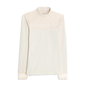 Maglia donna lupetto con pizzo e cotone Cotonella ADD13