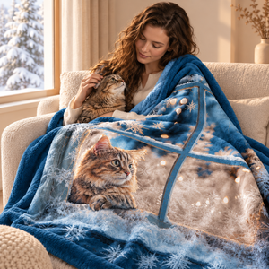 Coperta con stampa digitale gattini e sherpa Zambaiti coccola