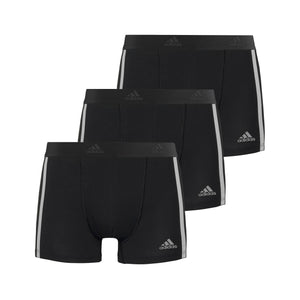 Boxer uomo Adidas Active Flex 3-stripes cotone elasticizzato neri 3pz