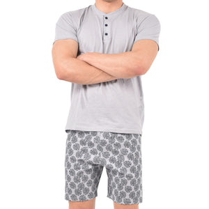 Pigiama uomo corto estivo Armata di Mare 2241 palme a serafino