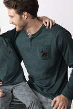 Pigiama uomo Admas 54782 in caldo cotone scozzese pied de poule