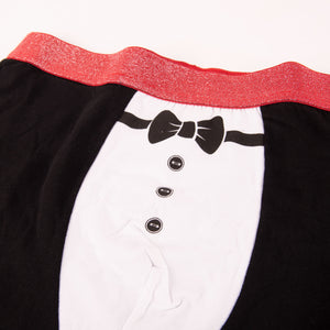Boxer uomo + Tanga donna + 2 flute - intimo regalo natale capodanno