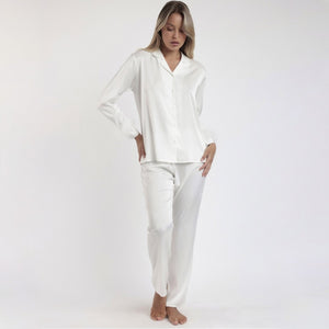 Pigiama donna elegante in raso con piume Admas 62550
