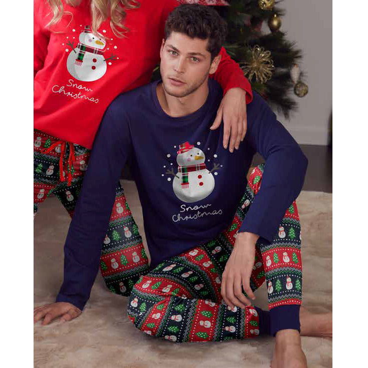 Pigiama uomo natalizio Admas 55557 caldo cotone blu