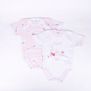 Body neonato Ellepi AF5212 fantasia manica corta cotone 2 pz