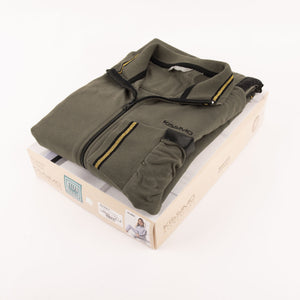 Tuta zip pigiama donna cotone felpato Biancaluna D2014 verde militare