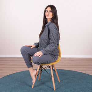 Pigiama donna giacca Biancaluna punto milano 2536 grigio