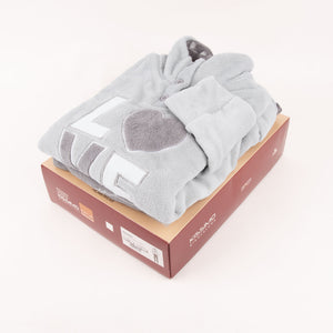 Pigiama donna caldissimo coral fleece Biancaluna Kissimo 33010 grigio