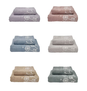 Vingi set asciugamani viso + ospite Aisha cotone