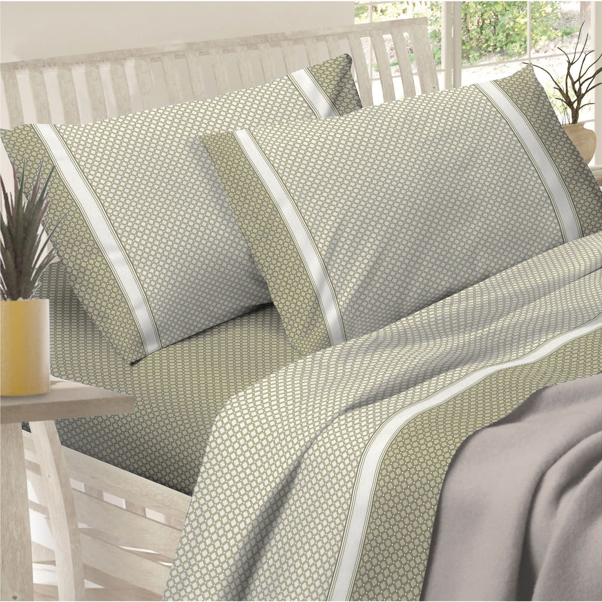 Lenzuola Preziosa letto cotone singolo matrimoniale Alba dis. 20