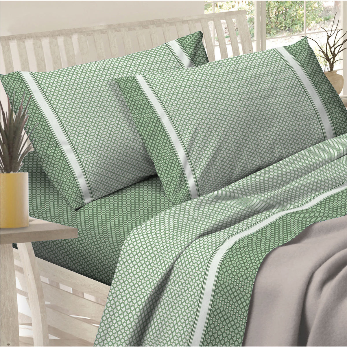 Lenzuola Preziosa letto cotone singolo matrimoniale Alba dis. 20