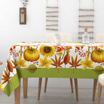 Tovaglia in cotone zucca girasoli foglie Alba Girasole Irge verde