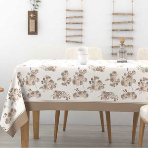 Tovaglia in cotone rose Alba Peonia Irge colore beige