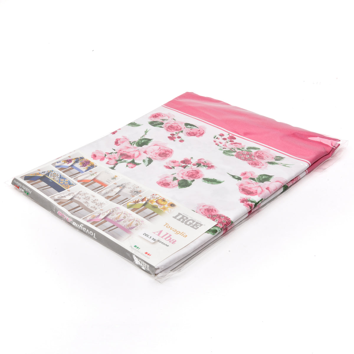Tovaglia in cotone rose Alba Peonia Irge colore rosa