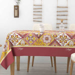Tovaglia in cotone fantasia patchwork Alba Capri Irge rosa
