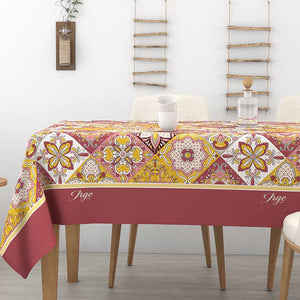 Tovaglia in cotone fantasia patchwork Alba Capri Irge rosa