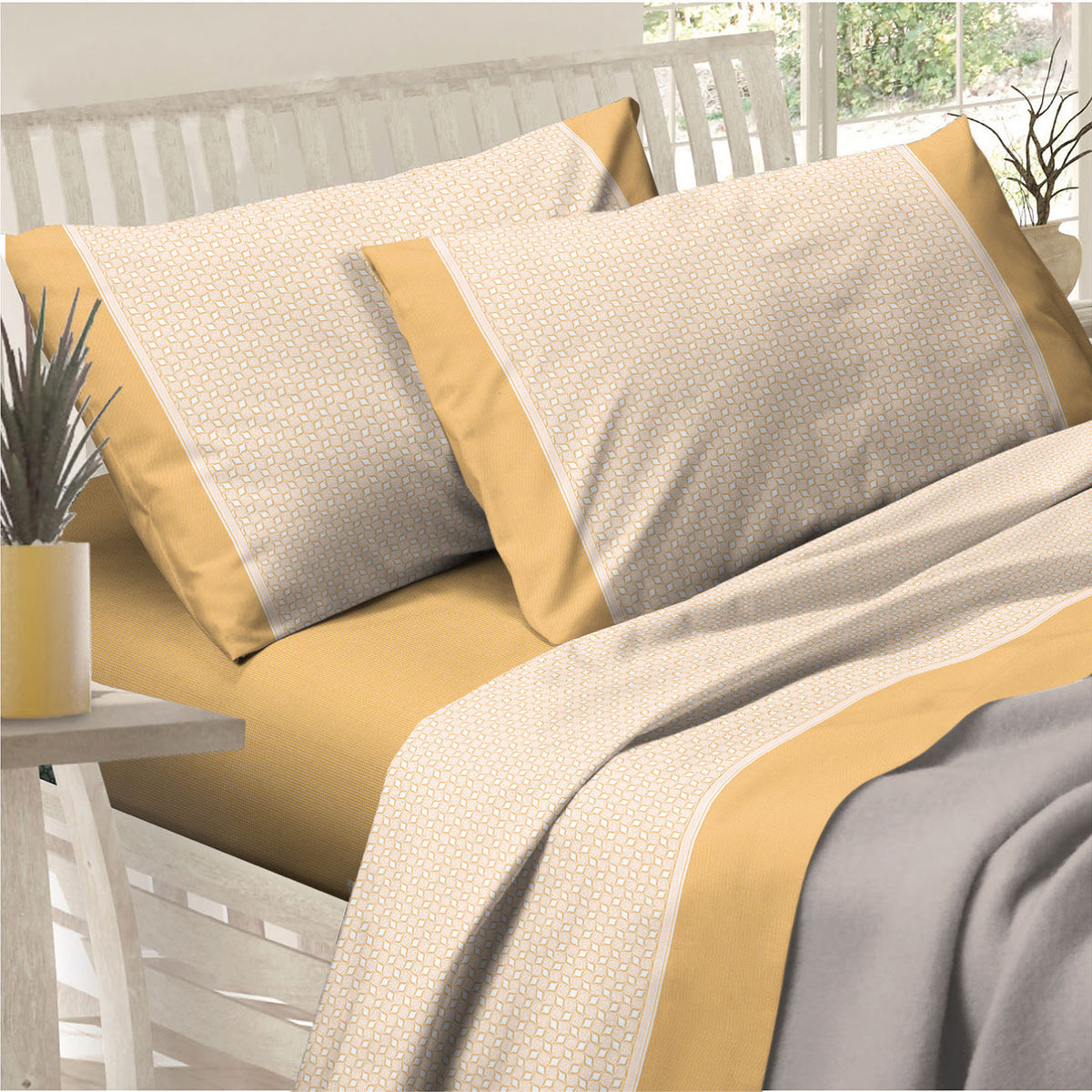 Lenzuola Preziosa letto cotone Alba dis.34