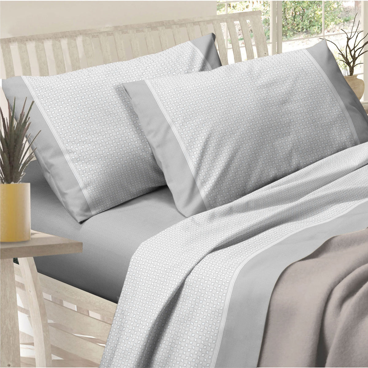 Lenzuola Preziosa letto cotone Alba dis.34