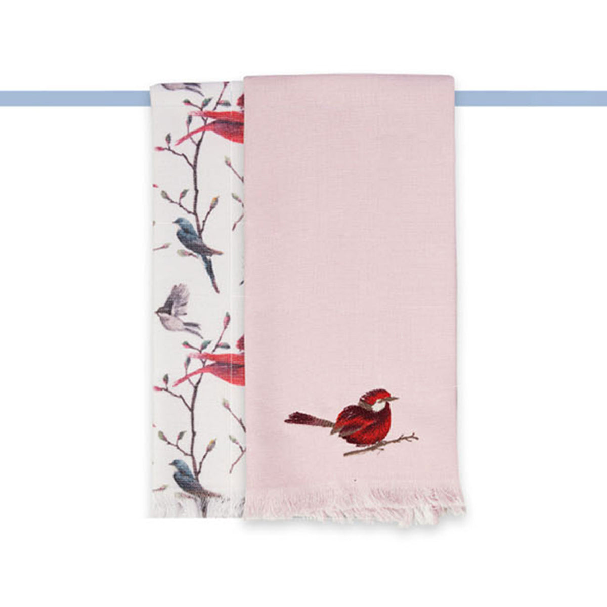 Strofinacci Vingi per cucina 100% cotone Alexandra uccellini 2 pz