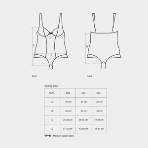 Sexy body con ferretto Obsessive amanta teddy cavallo aperto
