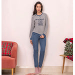 Pigiama donna Ambro AID659.21 punto milano grigio jeans