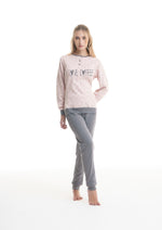 Pigiama donna Ambro caldo cotone D6002.22 rosa