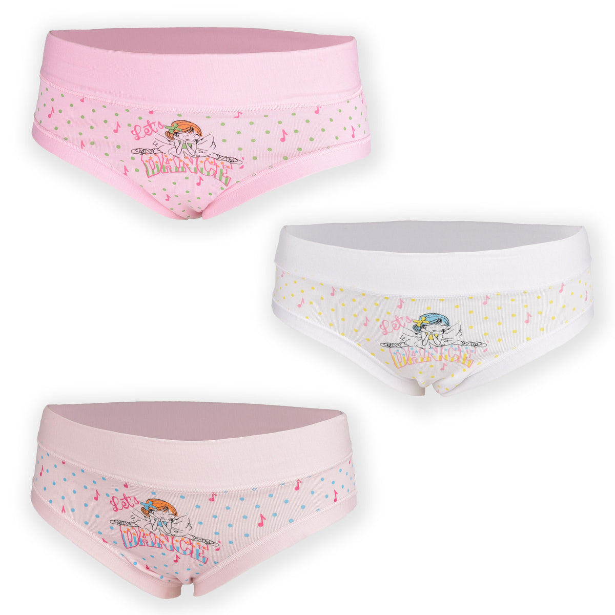 Slip bimba Emy B2350T cotone elasticizzato 3 pezzi