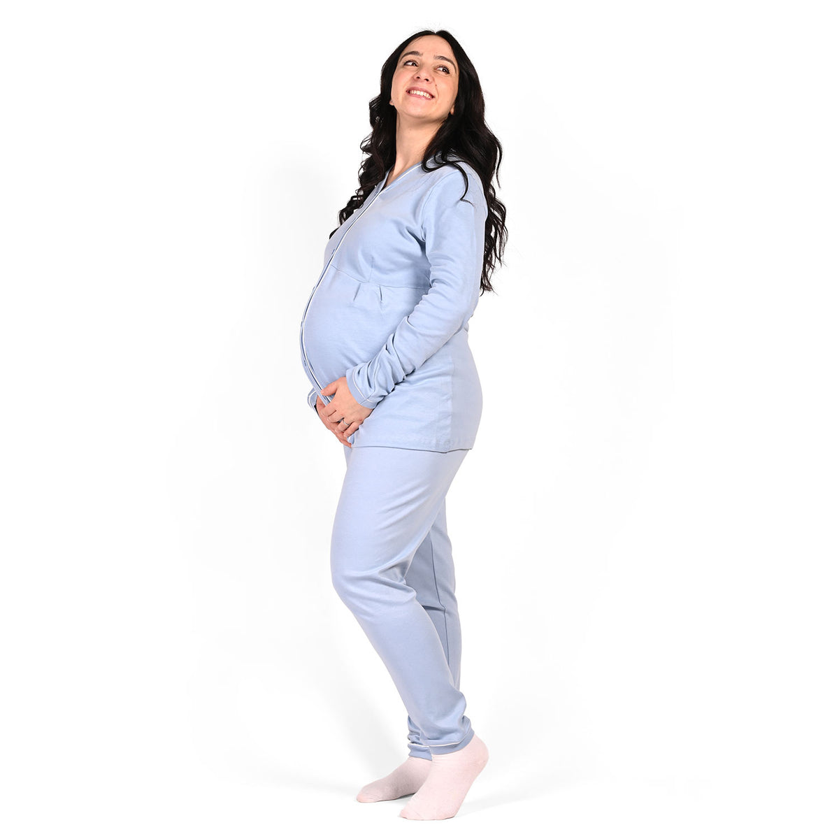 Pigiama donna premaman caldo cotone Biancaluna Kissimo 20301
