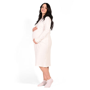 Camicia da notte premaman caldo cotone Biancaluna Kissimo 20302