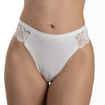Slip brasiliana Risveglia i sensi 456 cotone modal e pizzo 6 pz