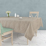 Copritavola tovaglia jacquard foglioline Preziosa Ascot B beige