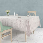 Copritavola tovaglia jacquard foglie fiori Preziosa Ascot C crema