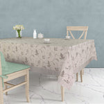 Copritavola tovaglia jacquard foglie fiori Preziosa Ascot D sabbia