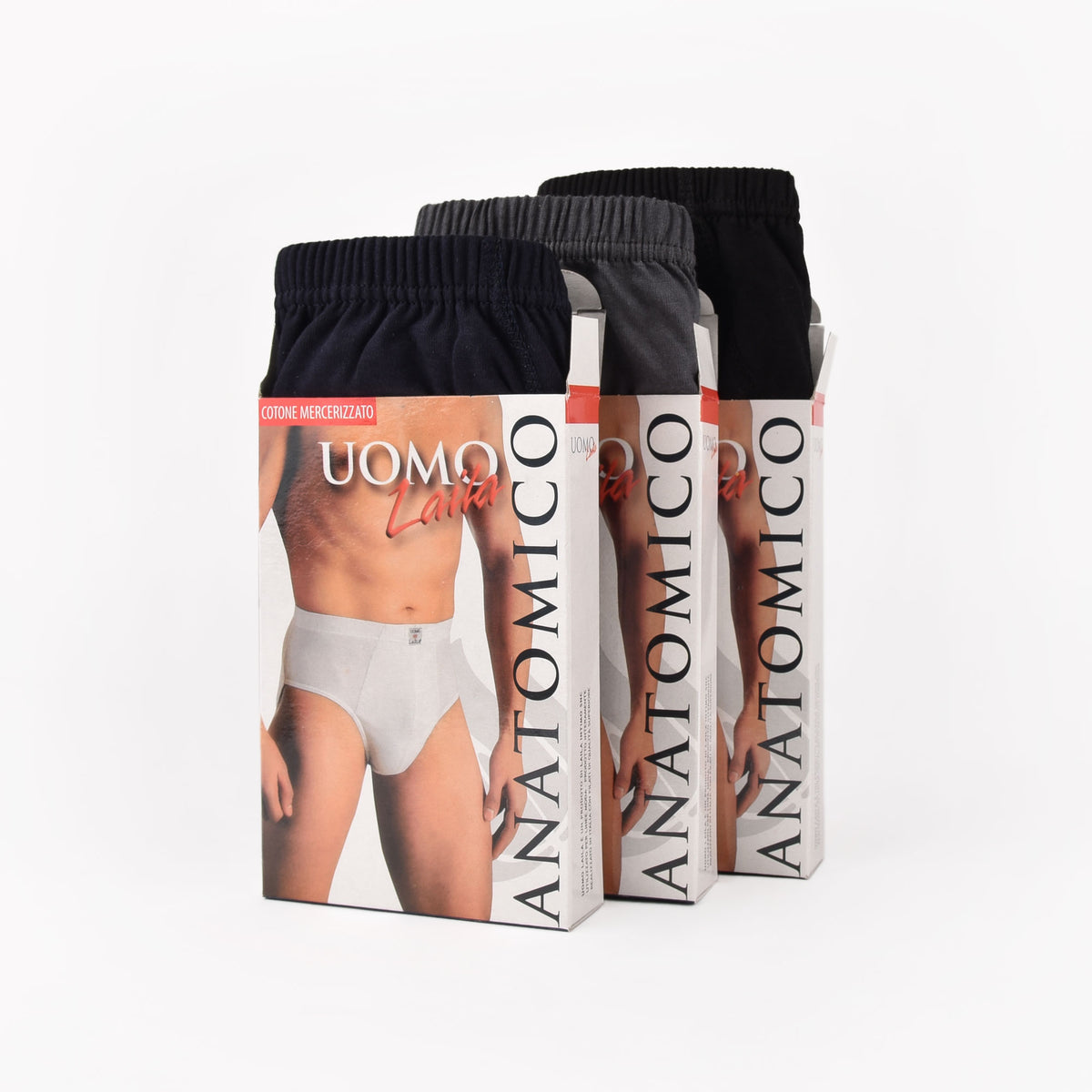 Slip uomo calibrati Laila 100% cotone 3 pz