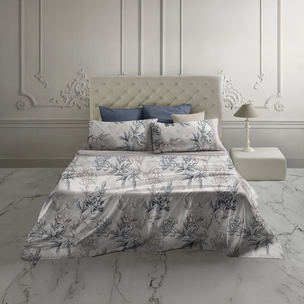 Completo Letto matrimoniale fantasia floreale Laura Biagiotti Izar