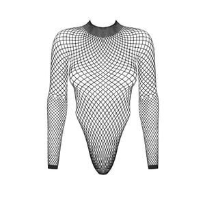 Sexy body Obsessive B125 manica lunga a rete retro perizoma