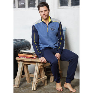 Tuta uomo felpata Navigare jeans 2141254 maglia L pantalone M