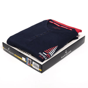 Pigiama uomo estivo Navigare B2141303 in cotone blu rosso